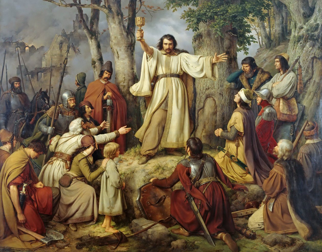 Hussite Vaazı, 1836. by Carl Friedrich Lessing