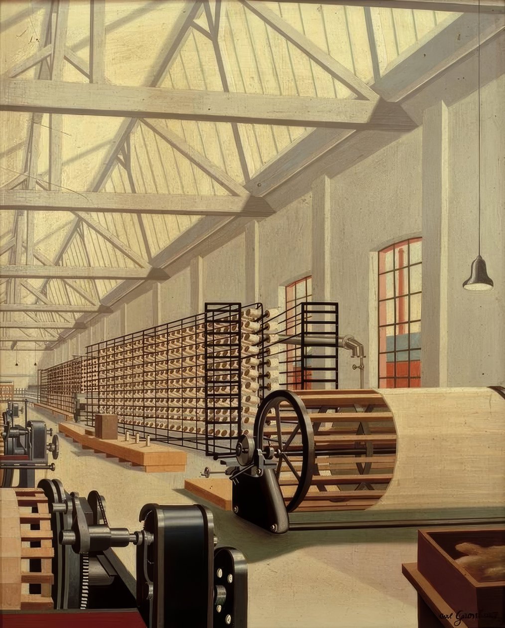 Hazırlık odası (dokuma fabrikası) by Carl Grossberg