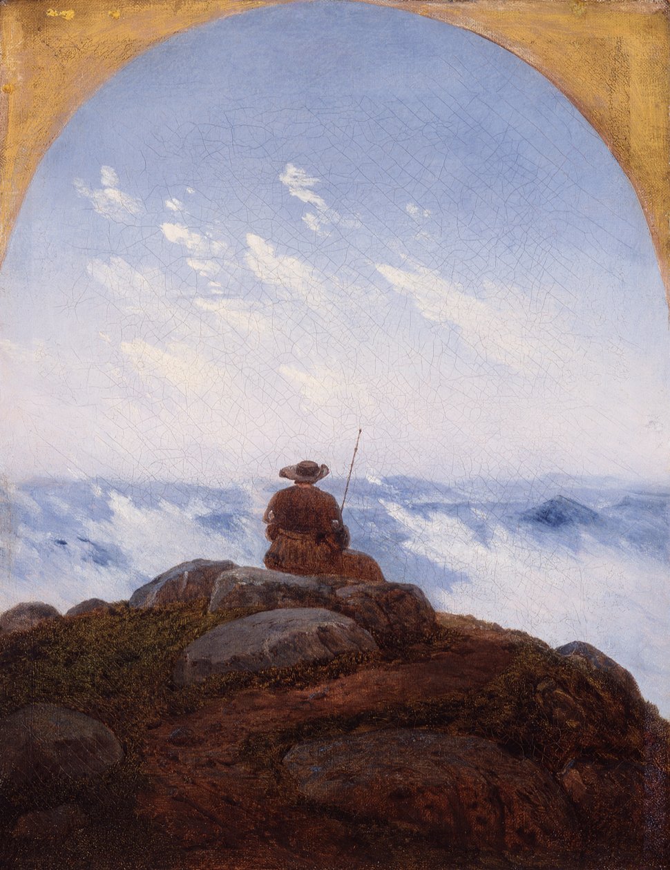 Dağın Zirvesinde Gezgin, 1818. by Carl Gustav Carus