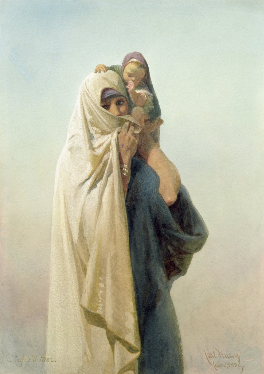 ಎ ಕಾಪ್ಟಿಕ್ ತಾಯಿ, 1859 ಟರ್ಕ್ by Carl Haag