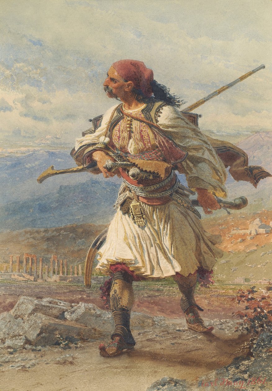 Yunan Savaşçısı, 1861 by Carl Haag