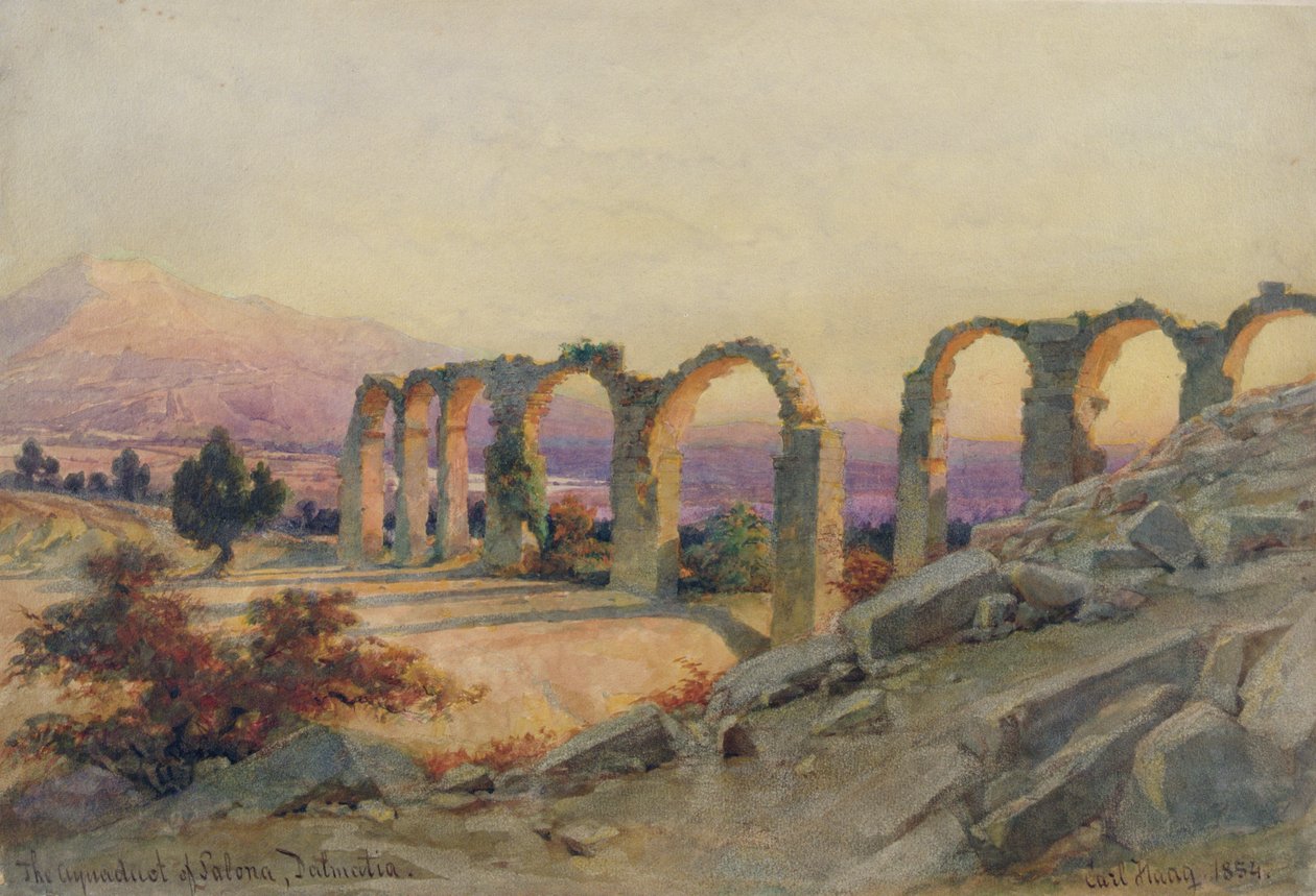 Salona Su Kemeri, Dalmaçya, 1854 by Carl Haag