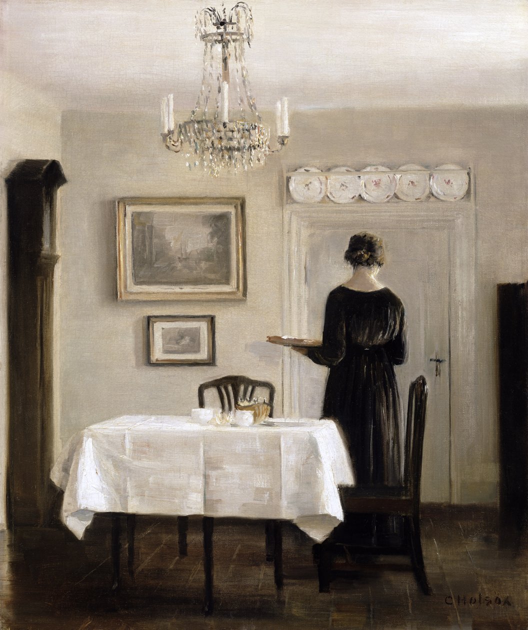 Bayan Taşıma Tepsili İç Mekan, c.1905 by Carl Holsoe