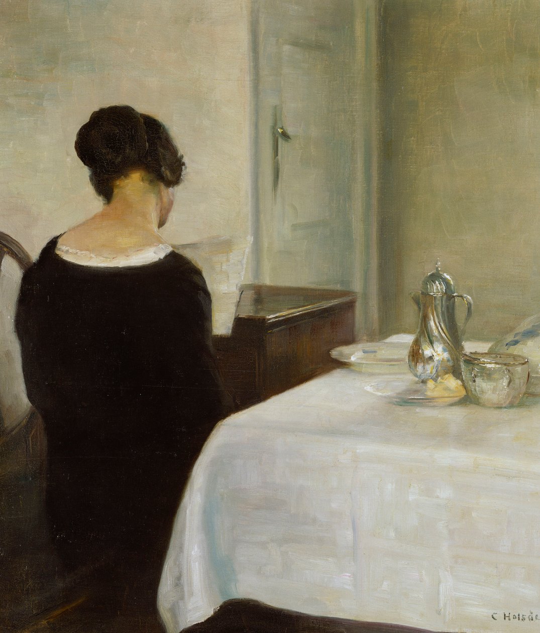 Mektup (tuval üzerine yağlı boya) by Carl Holsoe
