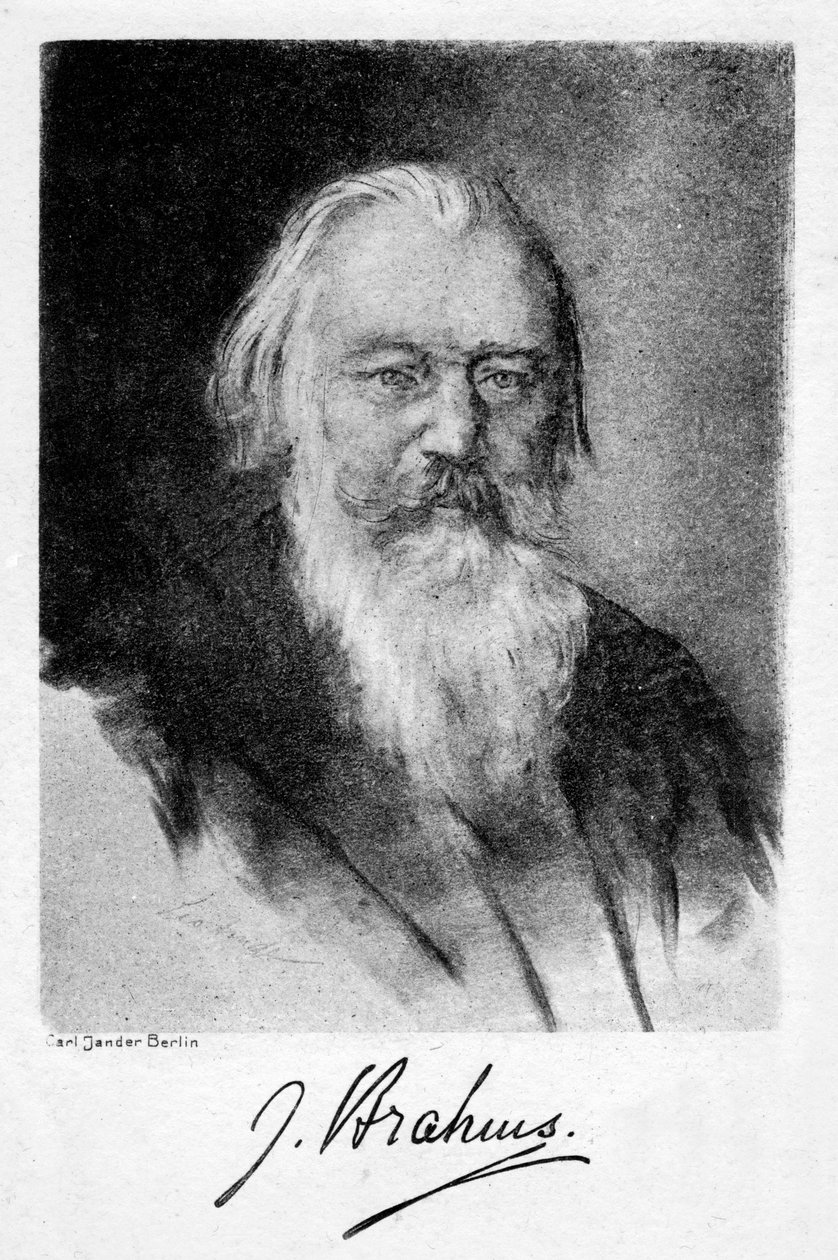 Johannes Brahms 1833-1897, Alman besteci, 20. yüzyıl. by Carl Jander