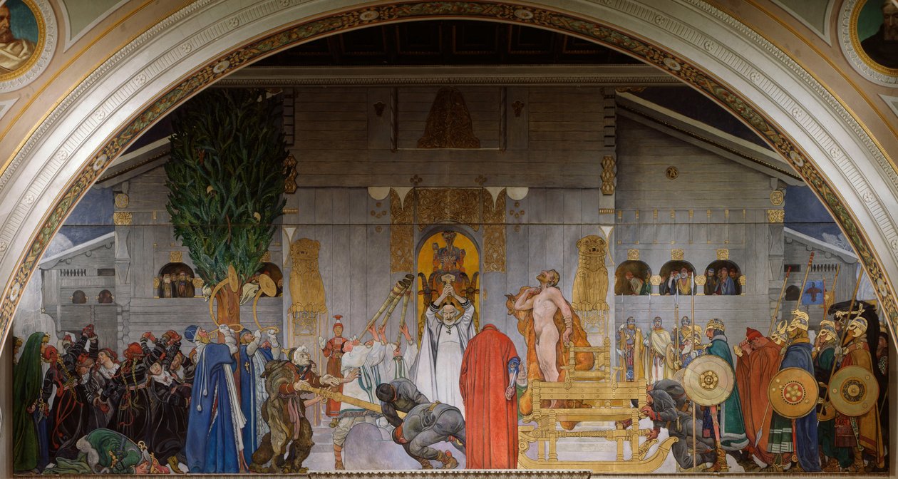 Midvinterblot Kış Ortası Kurbanı, 1914-1915 by Carl Larsson