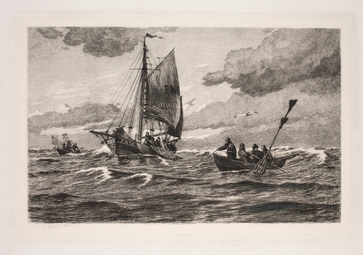 denizde balıkçılar by Carl Locher