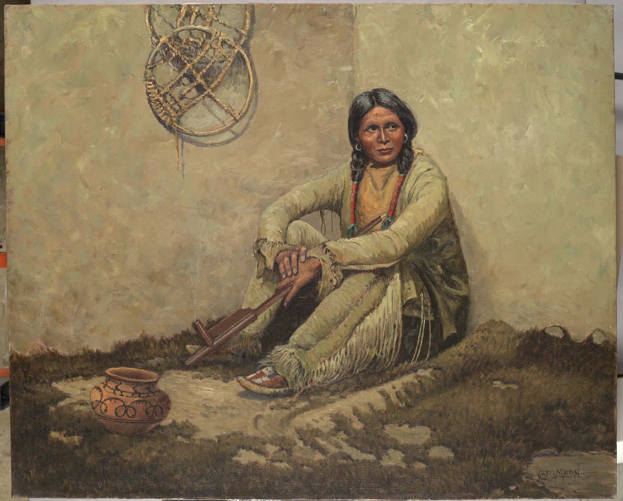 Barış Çubuğu (tuval üzerine yağlı boya) by Carl Moon