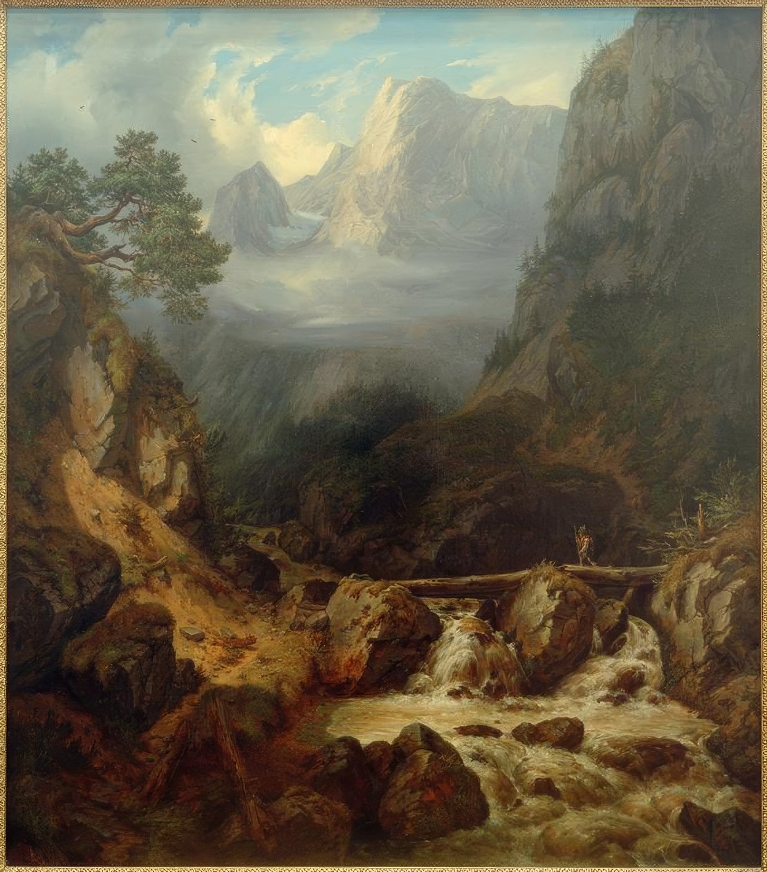 C.Morgenstern, Hallstatt yakınlarındaki Waldbachstrub by Carl Morgenstern
