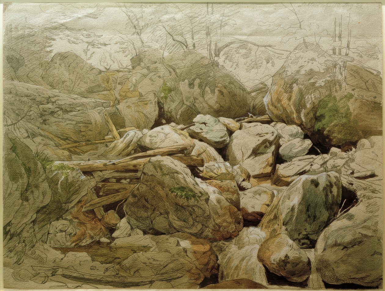 Kayalar arasında şelale by Carl Morgenstern