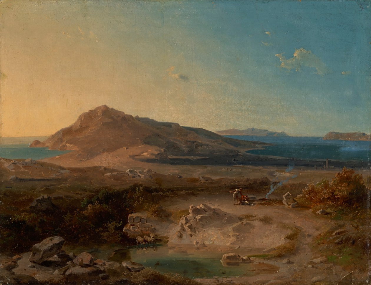 Güneş doğarken Delos adası by Carl Rottmann