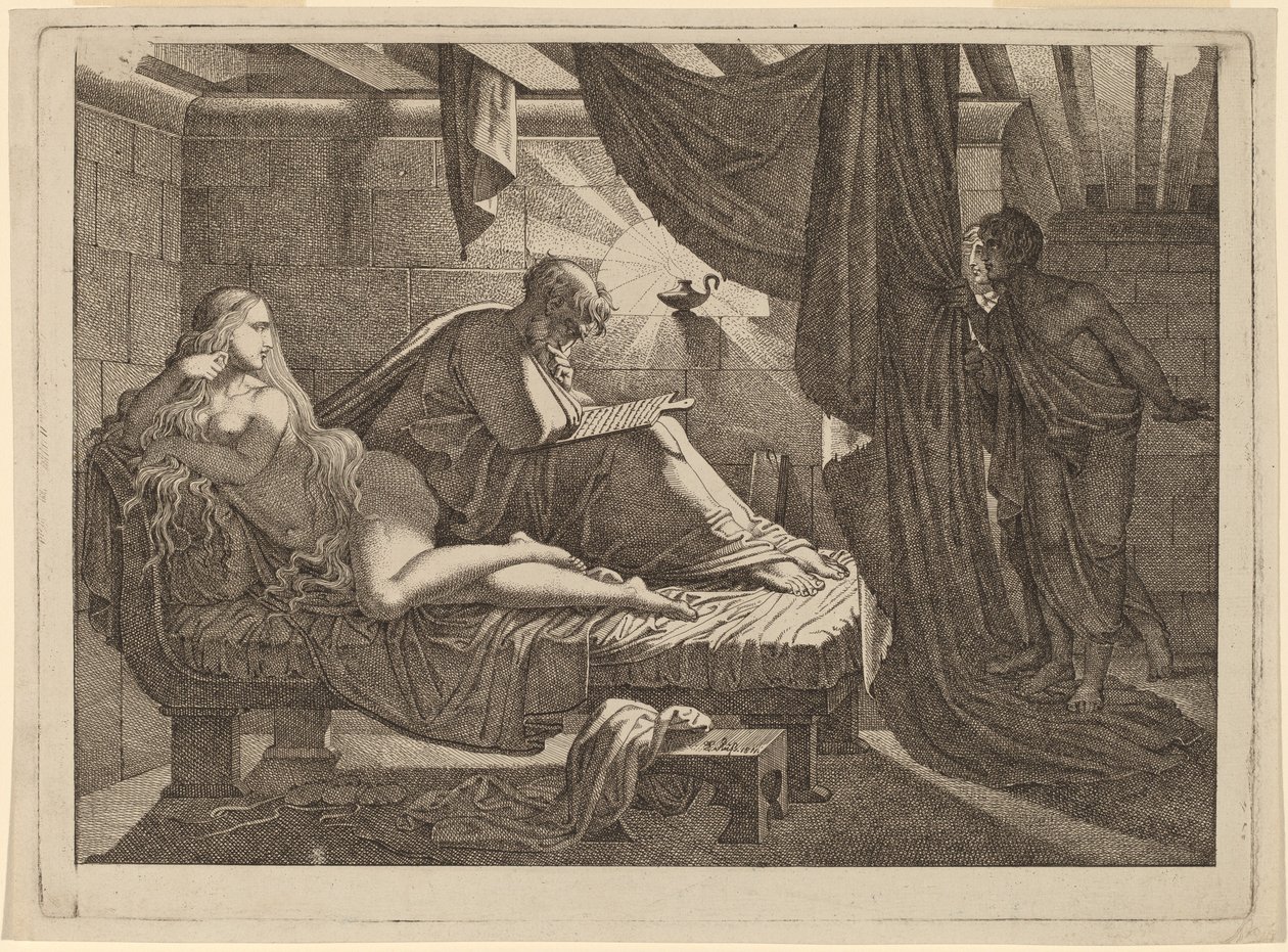 Xenocrates ve Phryne by Carl Russ