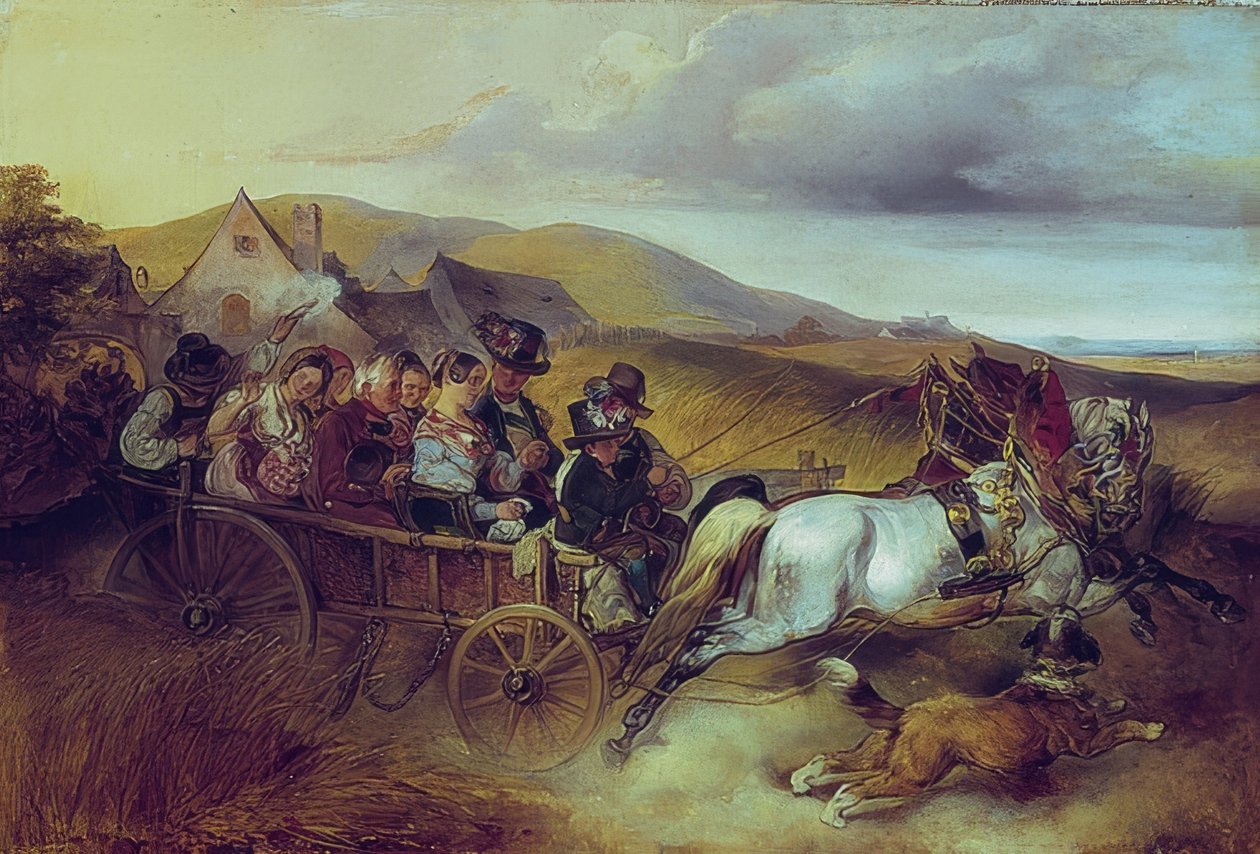 Düğün yolculuğu. 1841 by Carl Schindler