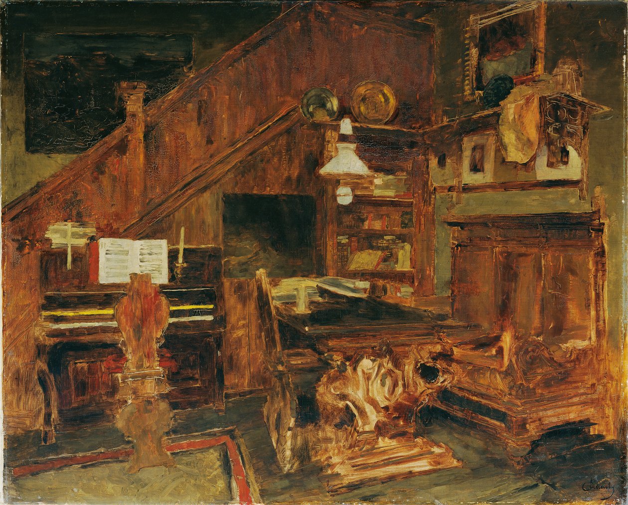 Sanatçının Venedik'teki stüdyosu by Carl Schuch