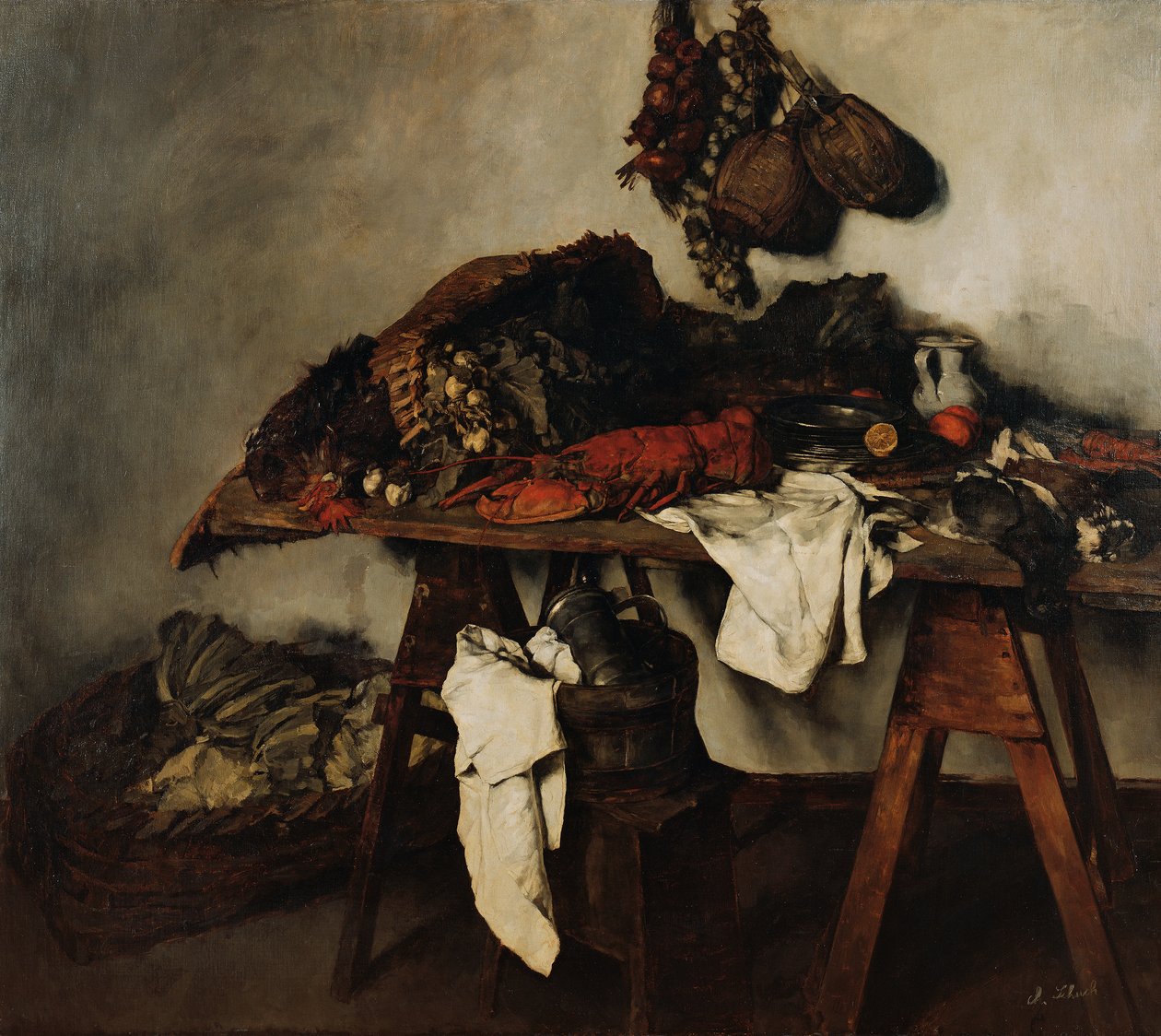 Büyük mutfak natürmort by Carl Schuch