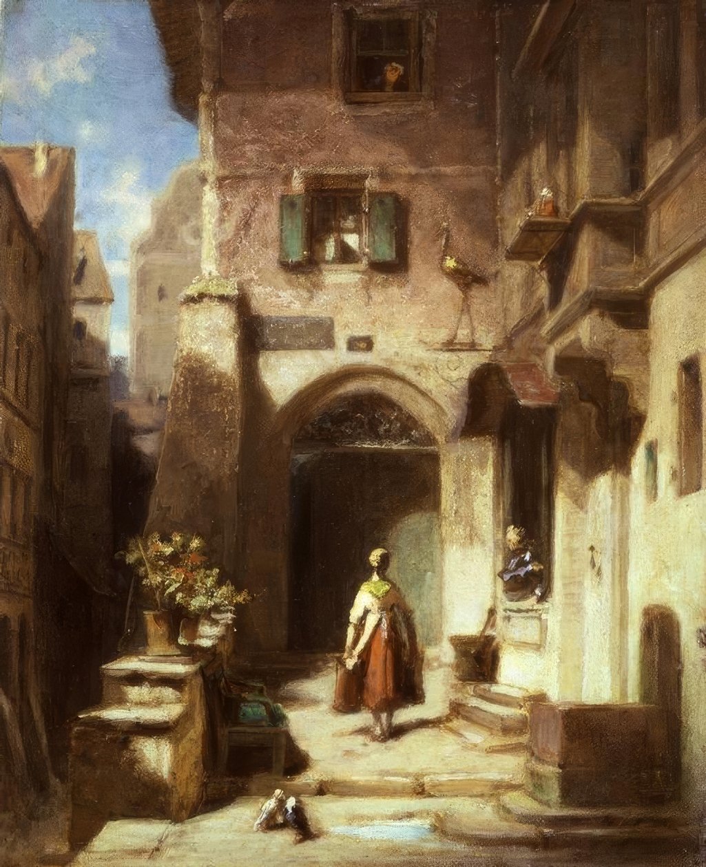 leylek eczanesinde by Carl Spitzweg