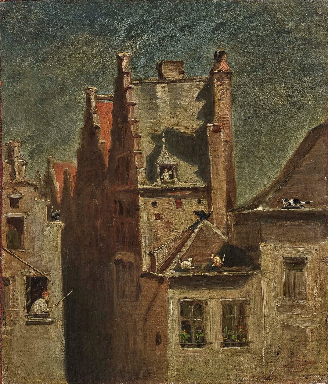 Kedi konseri. by Carl Spitzweg