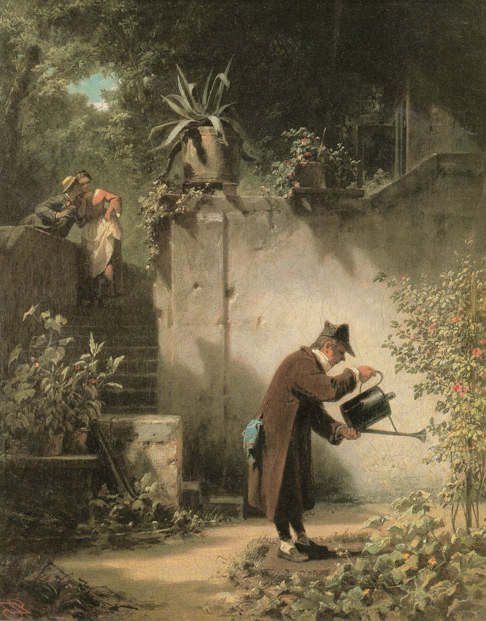çiçek sevgilisi by Carl Spitzweg