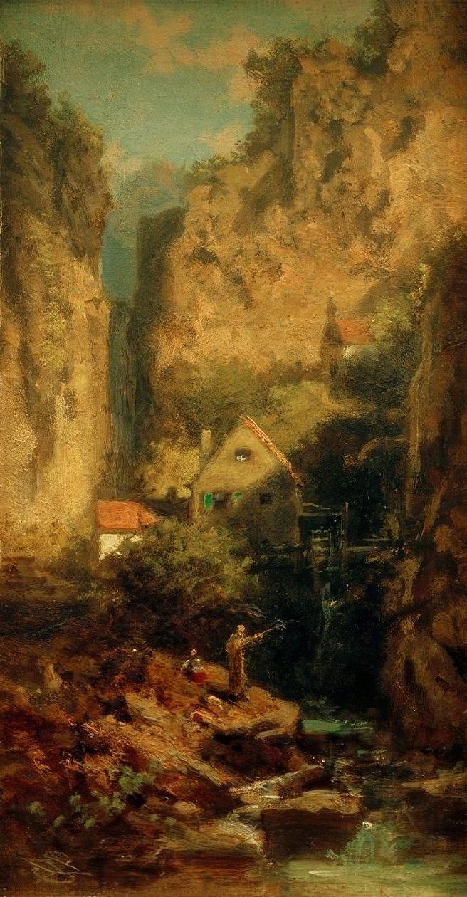 alabalık avcısı by Carl Spitzweg