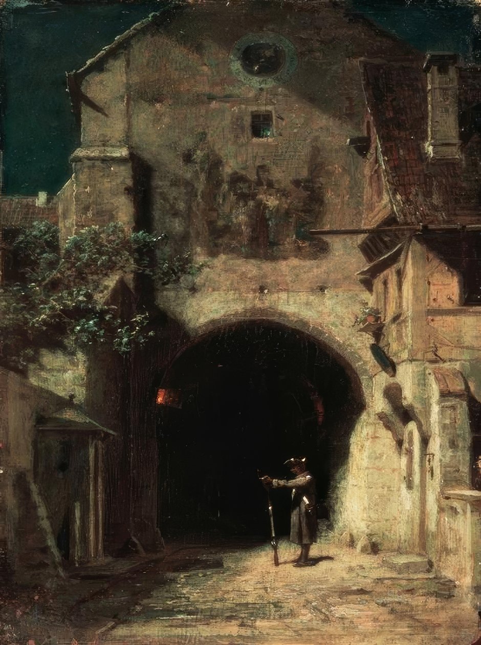 esneme nöbetçi by Carl Spitzweg