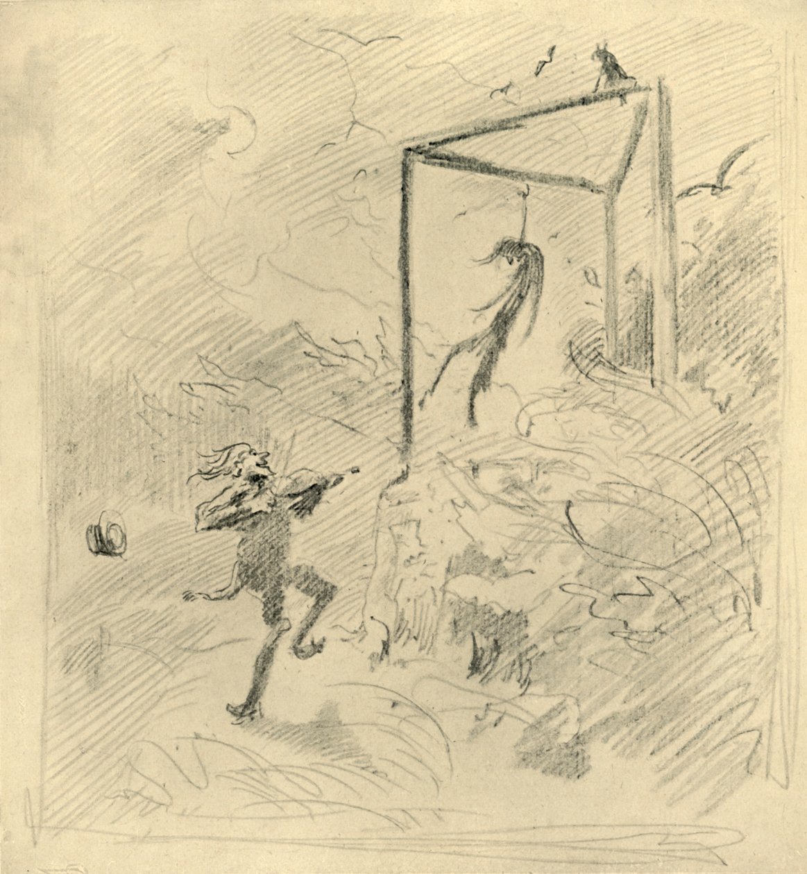 Galgenmusik, 19. yüzyılın ortaları, c1924. by Carl Spitzweg