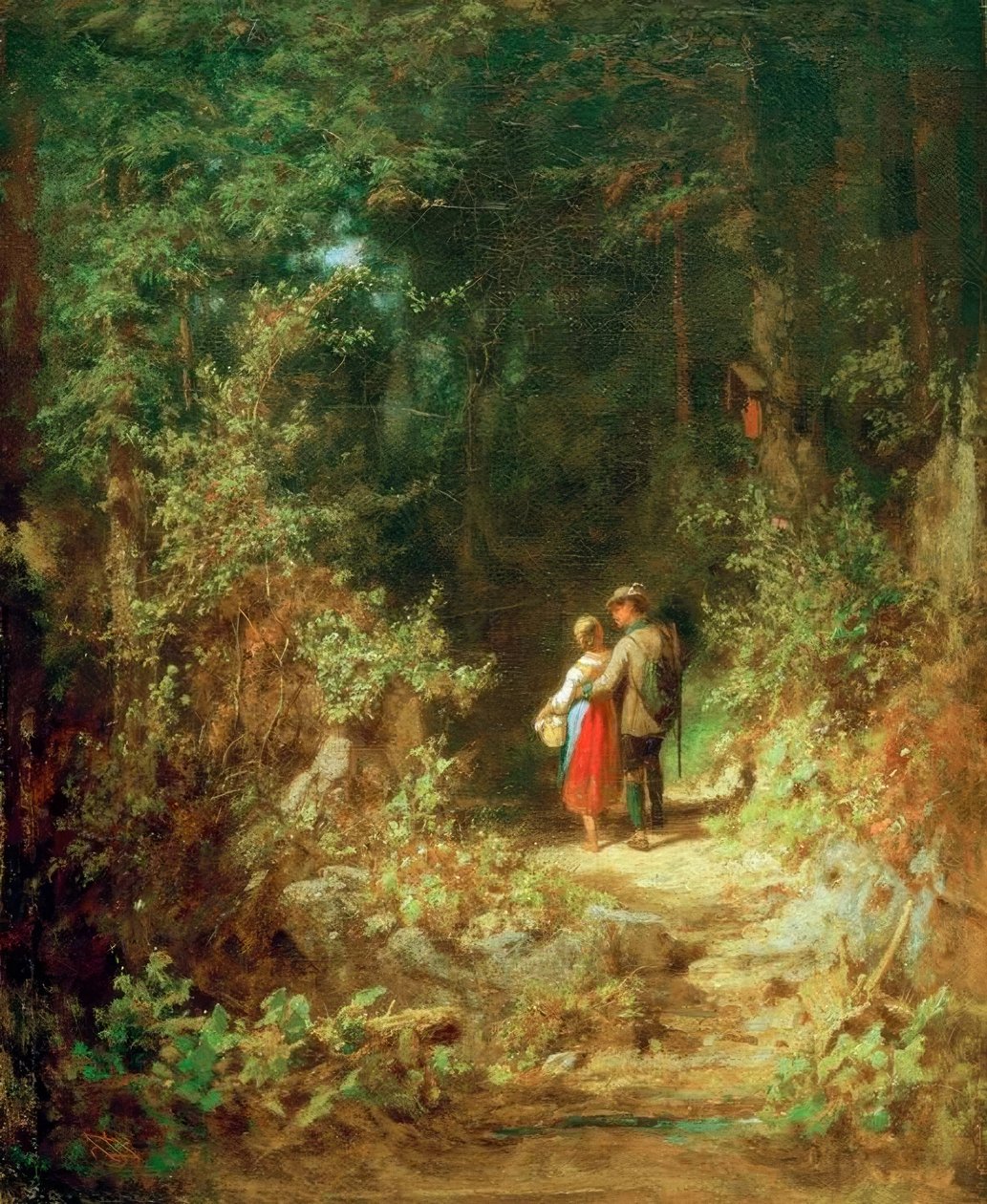 ormandaki aşıklar by Carl Spitzweg