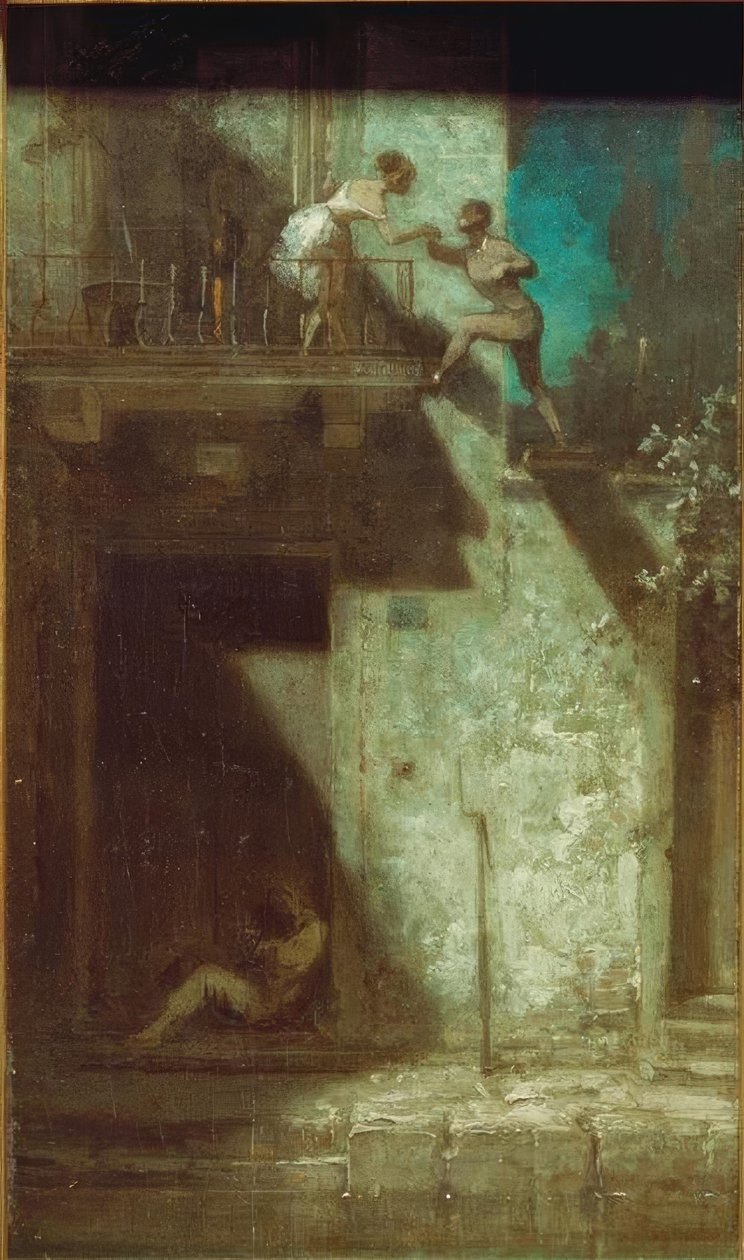 her gece buluşma by Carl Spitzweg