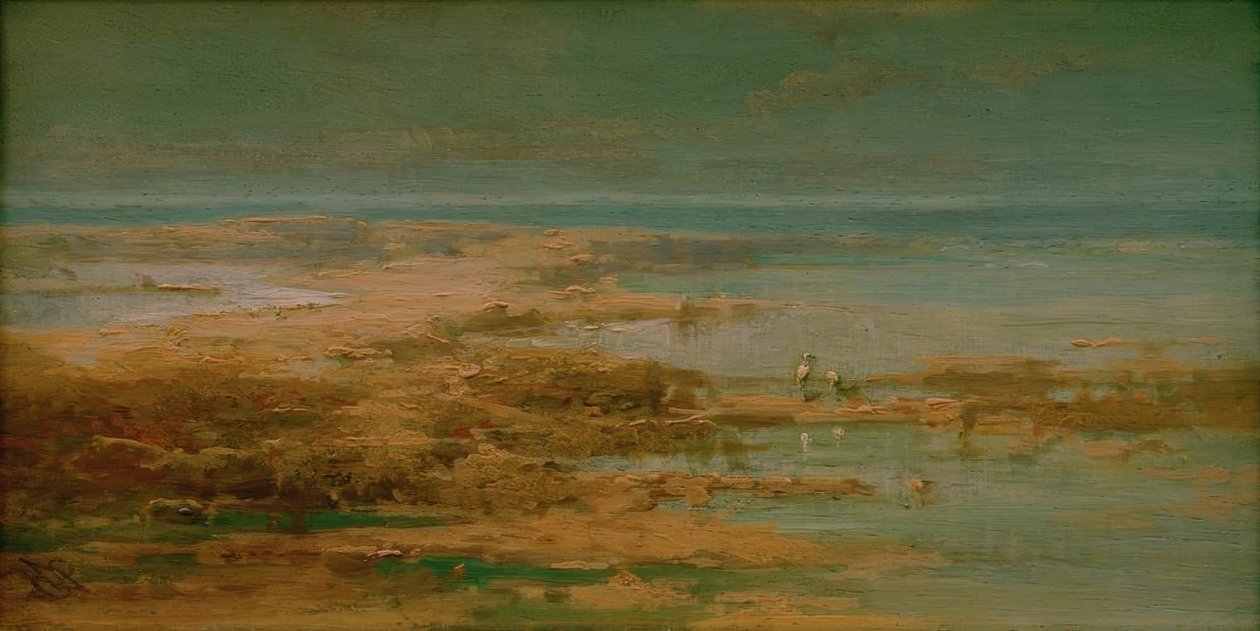 Leyleklerle Nil manzarası by Carl Spitzweg