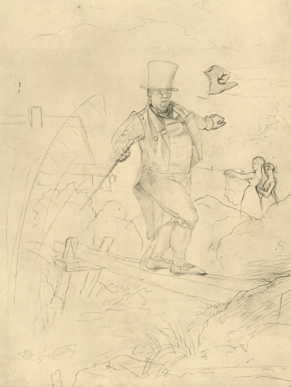 Schwierige Geçidi, 19. yüzyılın ortaları, c1924. by Carl Spitzweg
