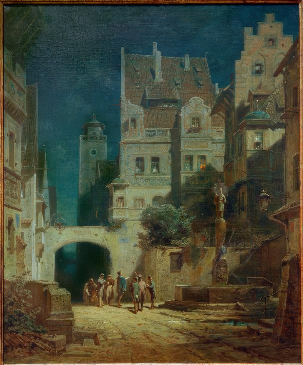 Ay ışığında serenat by Carl Spitzweg
