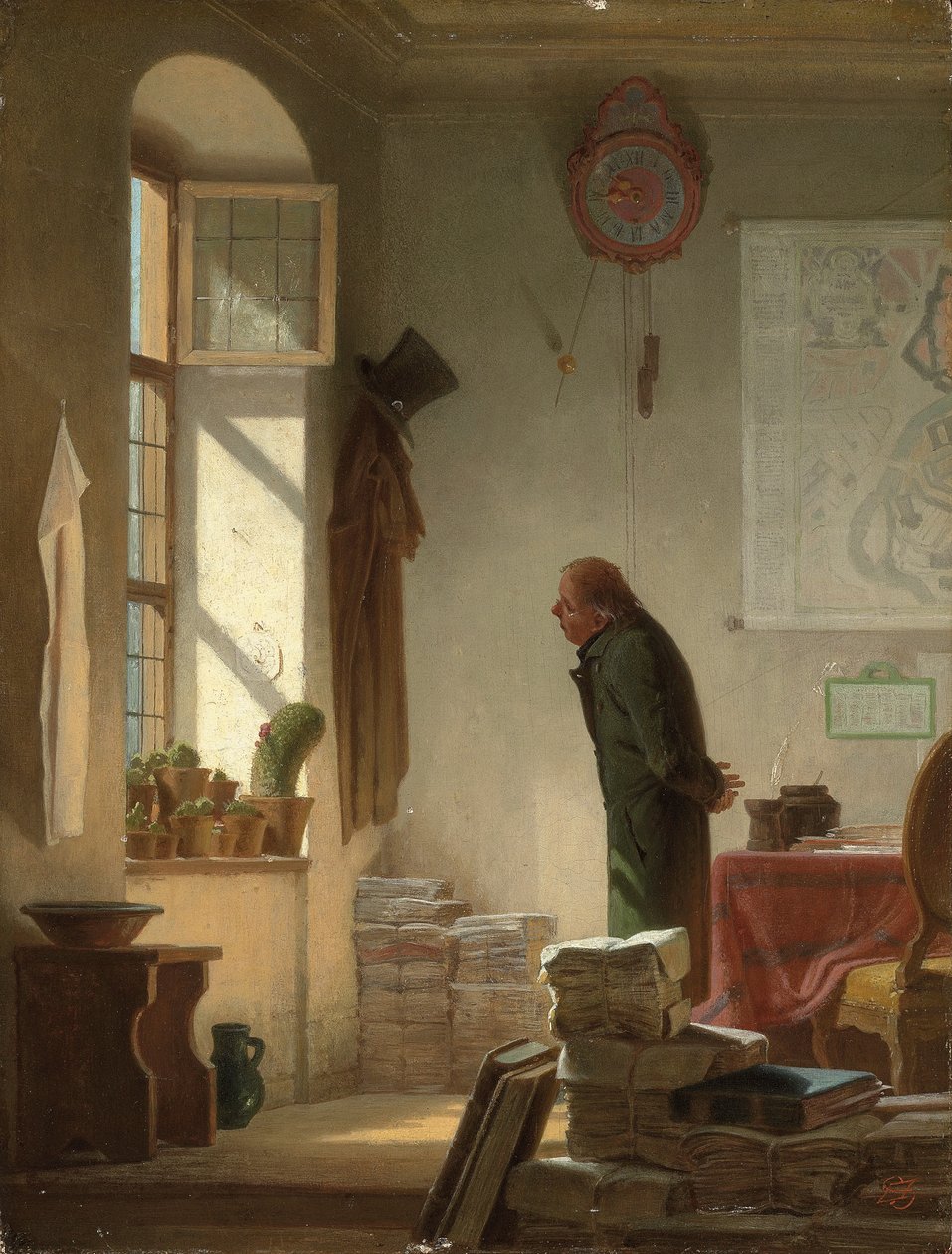 Kaktüs Aşığı; Kaktüs Aşığı, 1860 dolayları by Carl Spitzweg
