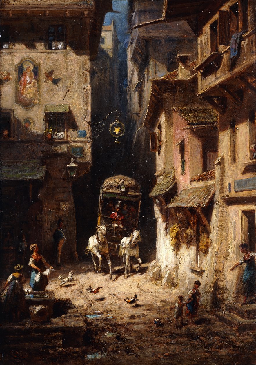 Posta; Die Post, c.1875-1880 by Carl Spitzweg