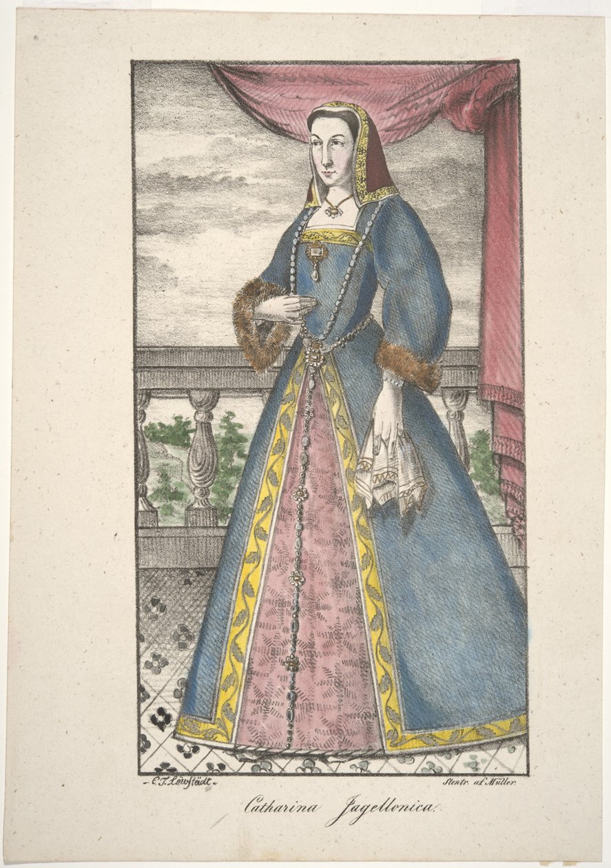 Catherine Jagellon by Carl Theodor Löwstädt