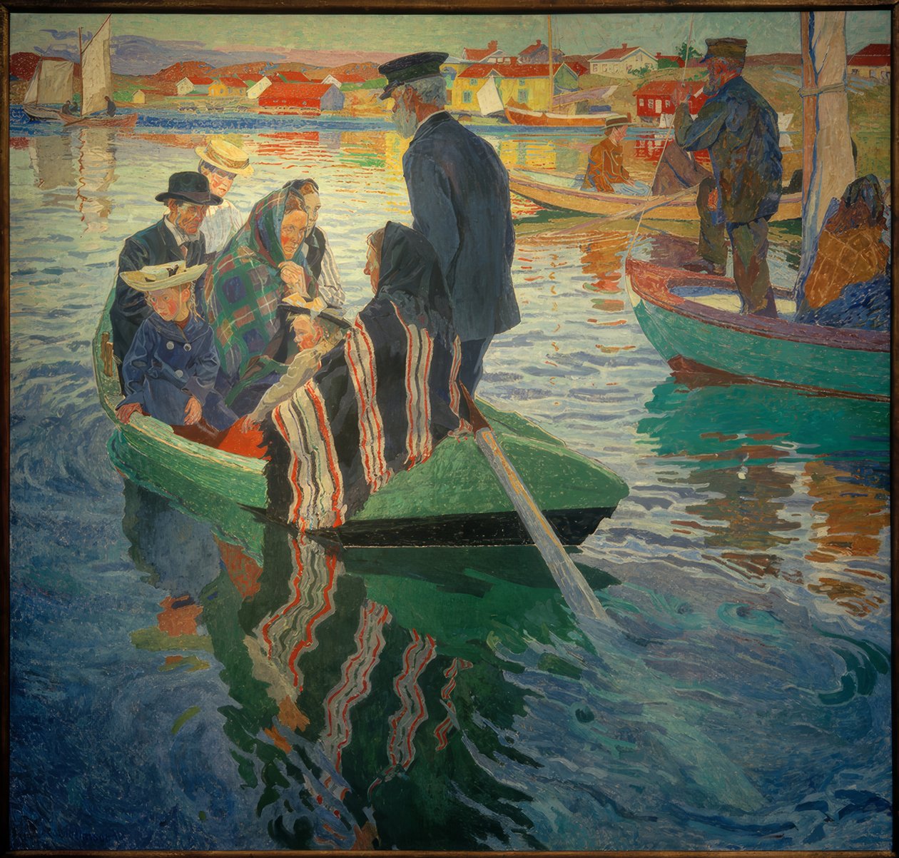 Bir teknede kilise müdavimleri by Carl Wilhelm Wilhelmson