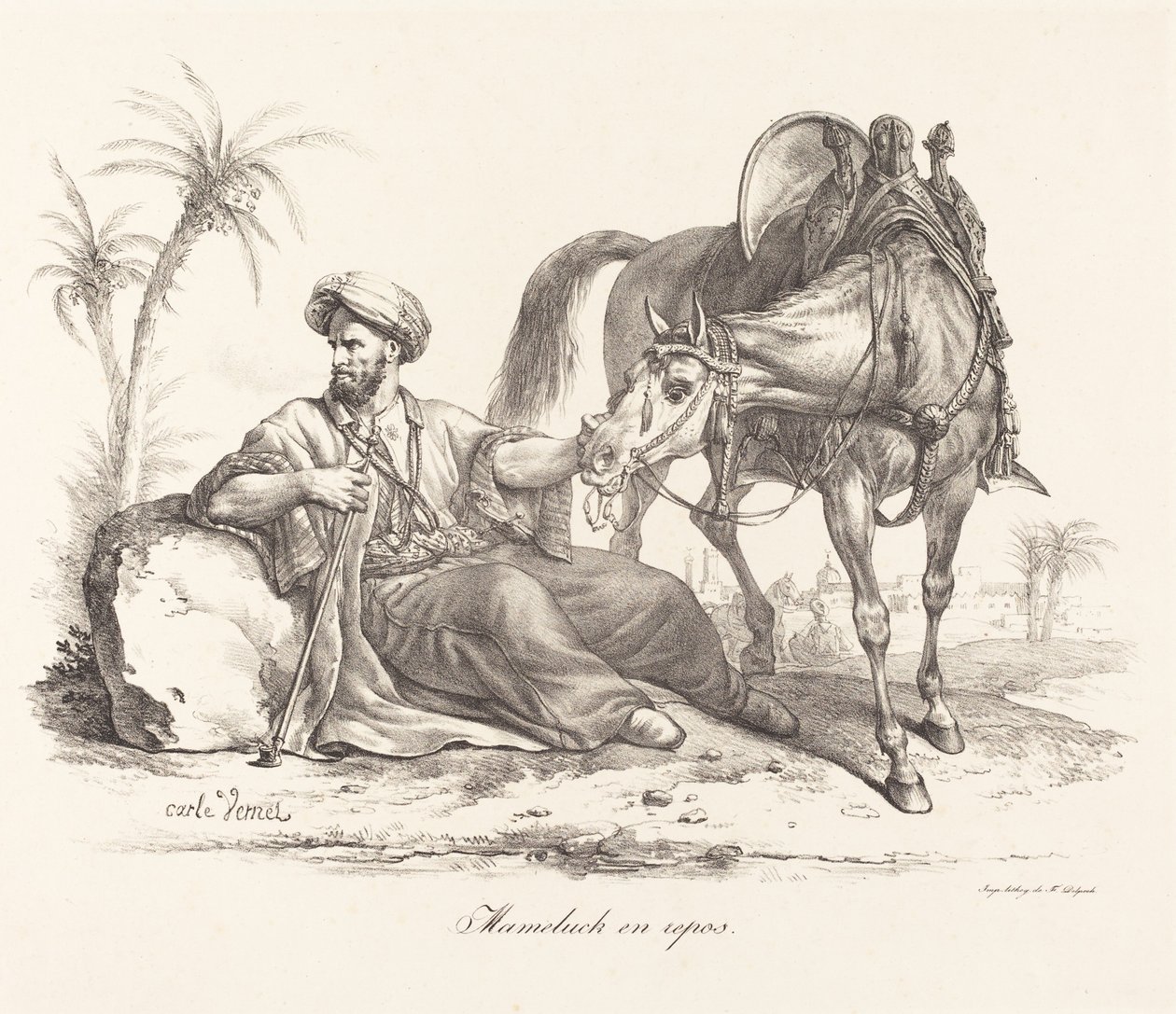 Bir Memleket Dinlenme by Carle Vernet