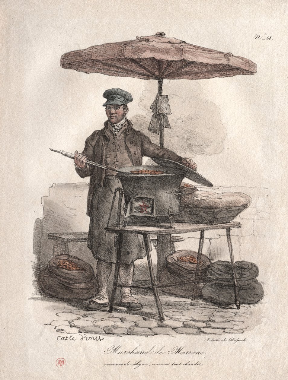 Kestane Satıcısı. by Carle Vernet