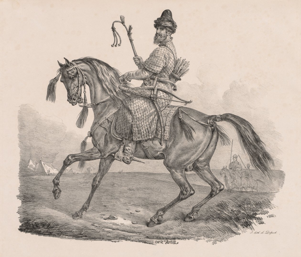 Kazak Süvari by Carle Vernet