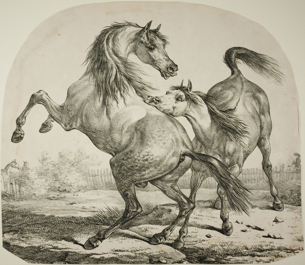 Vahşi Atlar Dövüşü by Carle Vernet
