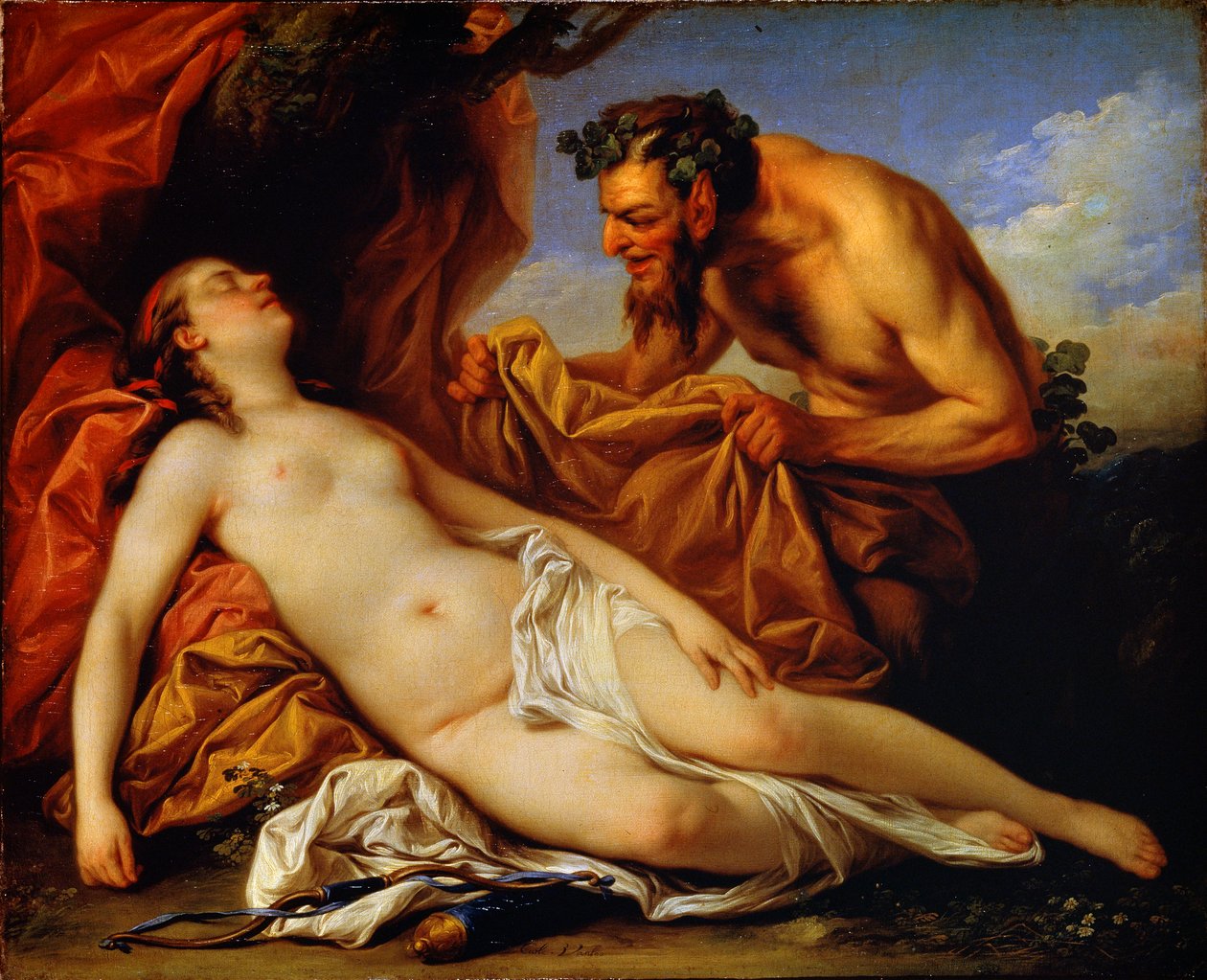 Jüpiter ve Antiope, c1753 by Carle van Loo