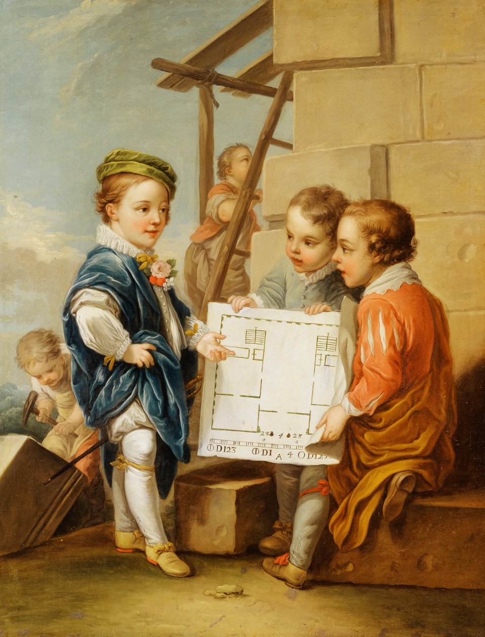 Dört Sanat - Mimarlık, by Carle van Loo