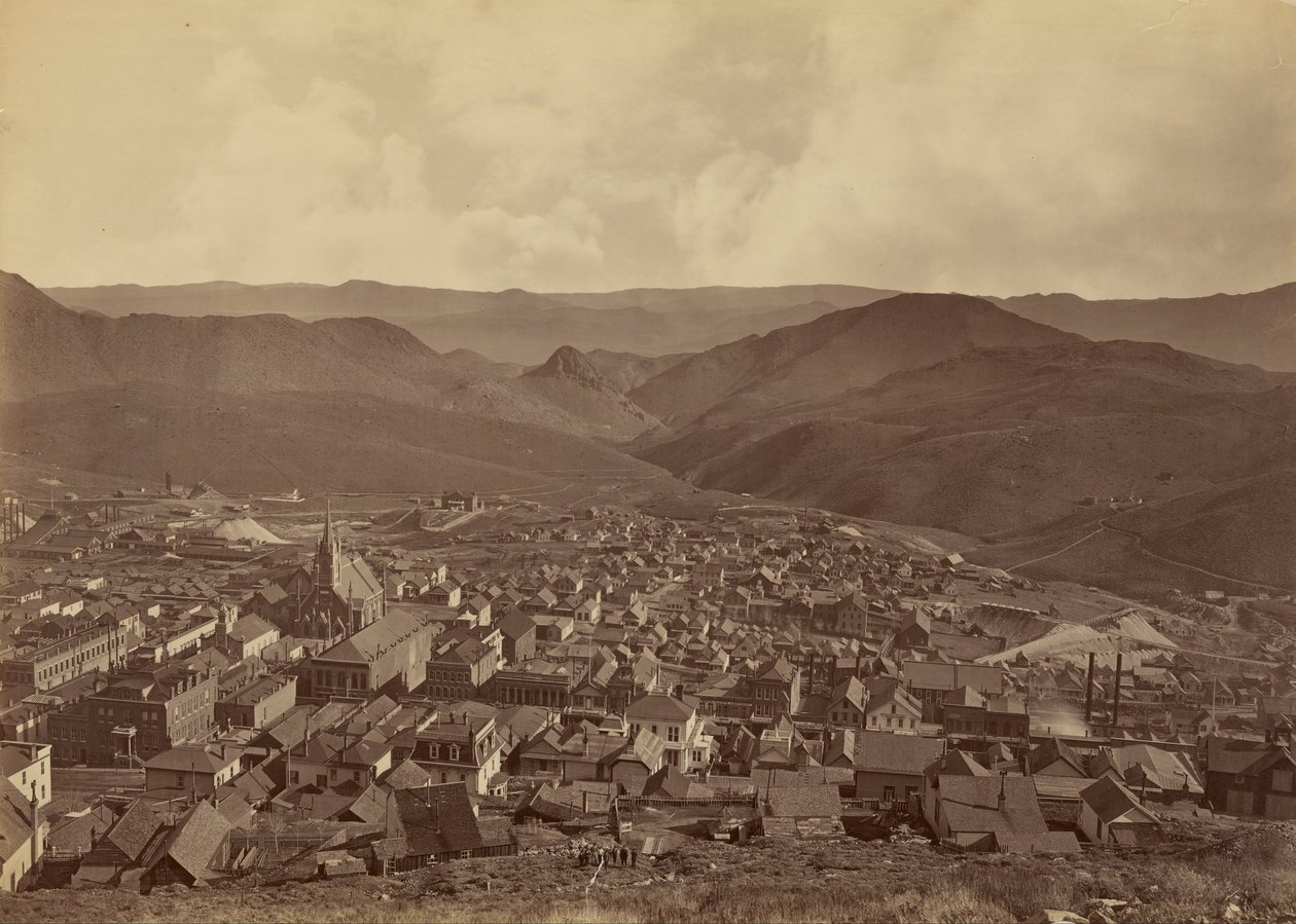 (Virginia Şehri, Nevada) by Carleton E. Watkins