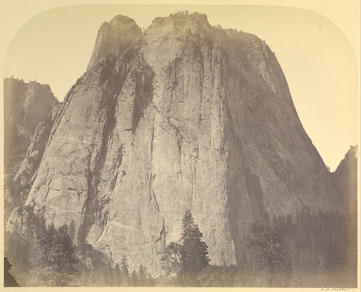 Katedral Kayası - Yosemite, No. 20 by Carleton E. Watkins