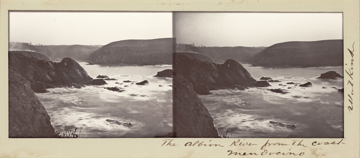 Sahilden Albion Nehri, Mendocino by Carleton E. Watkins