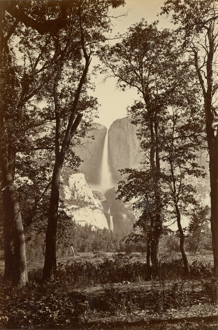 Yosemite Şelalesi, 2634 ft. by Carleton E. Watkins