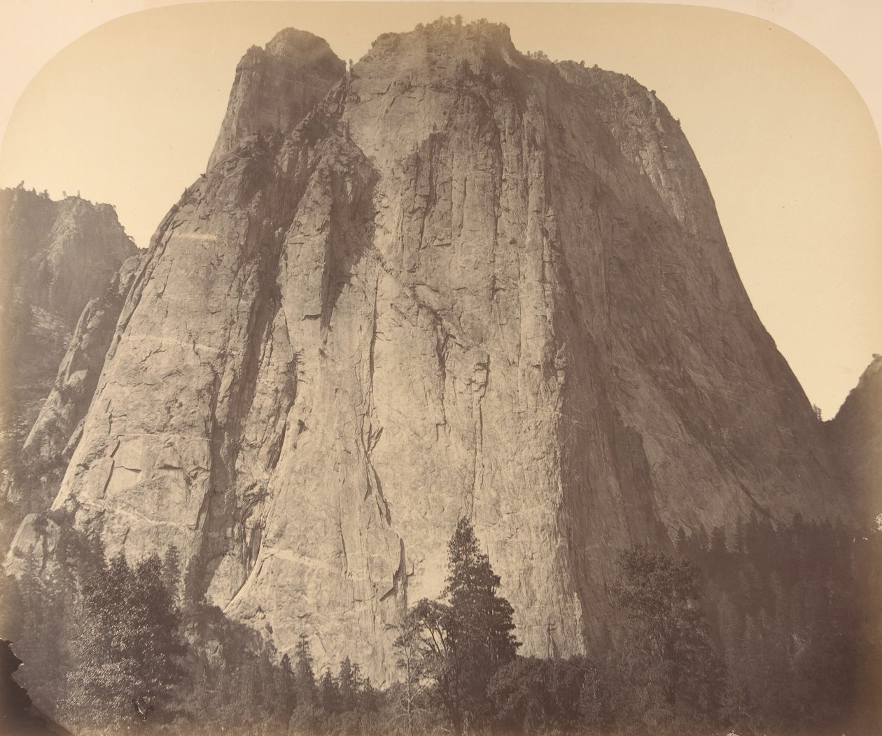 Katedral Kayası, 1861. by Carleton Emmons Watkins