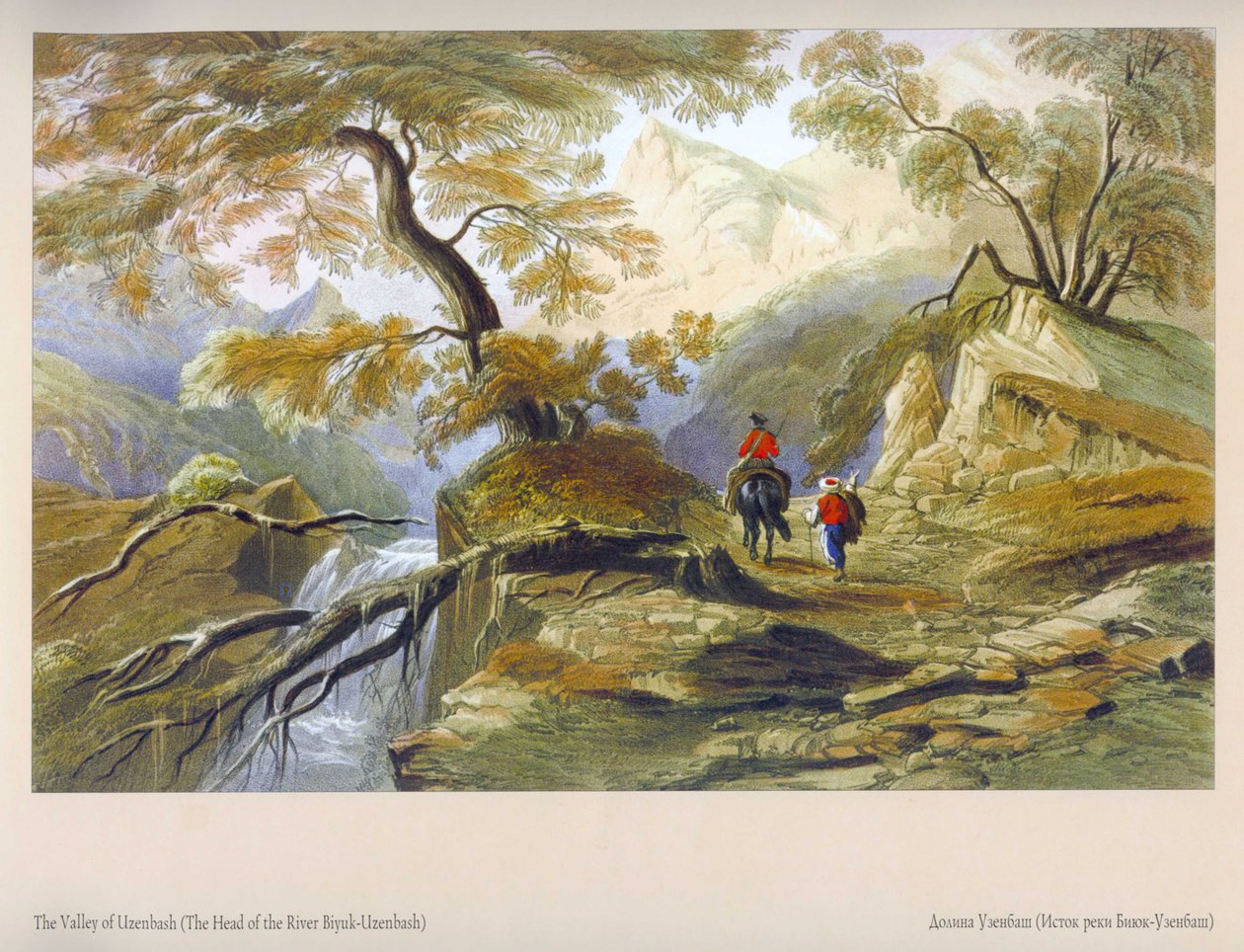 Carlo Bossoli. Biyuk-Uzenbaş Nehri. Doğu by Carlo Bossoli