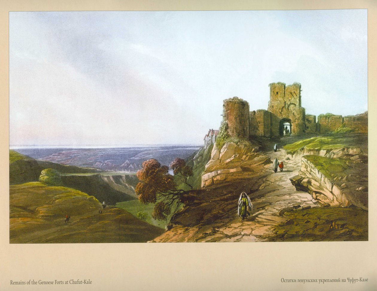 Carlo Bossoli. Chufut-Kale. Ceneviz surlarının kalıntıları by Carlo Bossoli