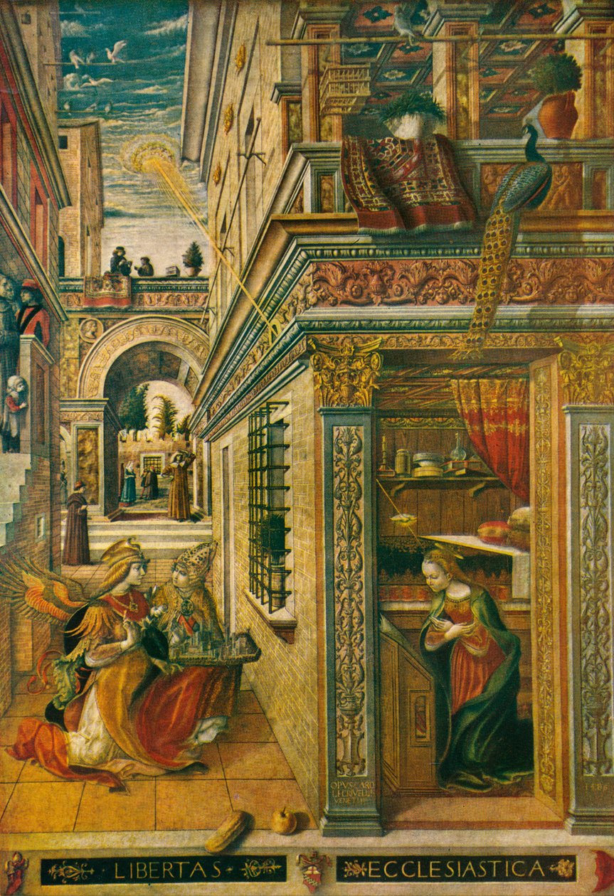 Müjde, Aziz Emidius ile, 1486, 1911 by Carlo Crivelli