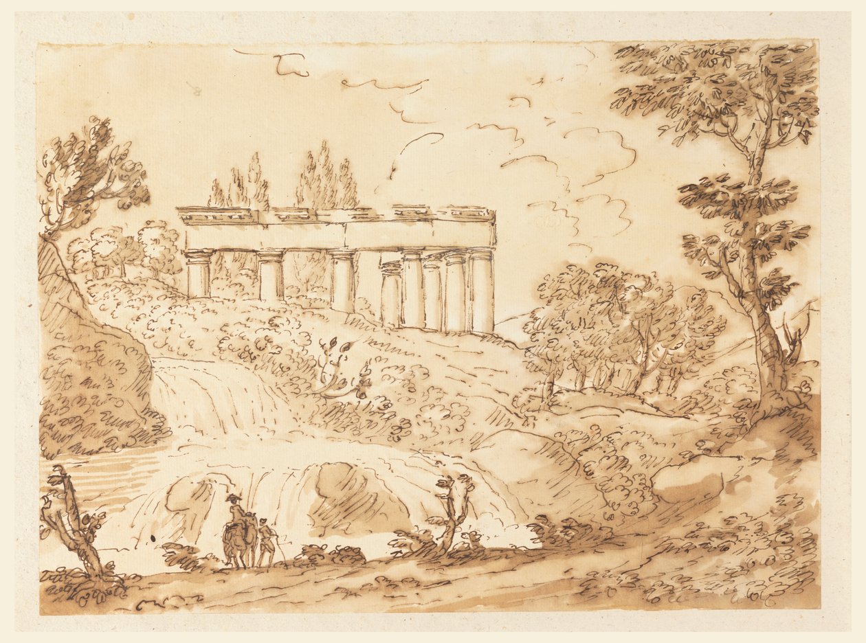 Tapınak Harabeleri ile Manzara by Carlo Marchionni