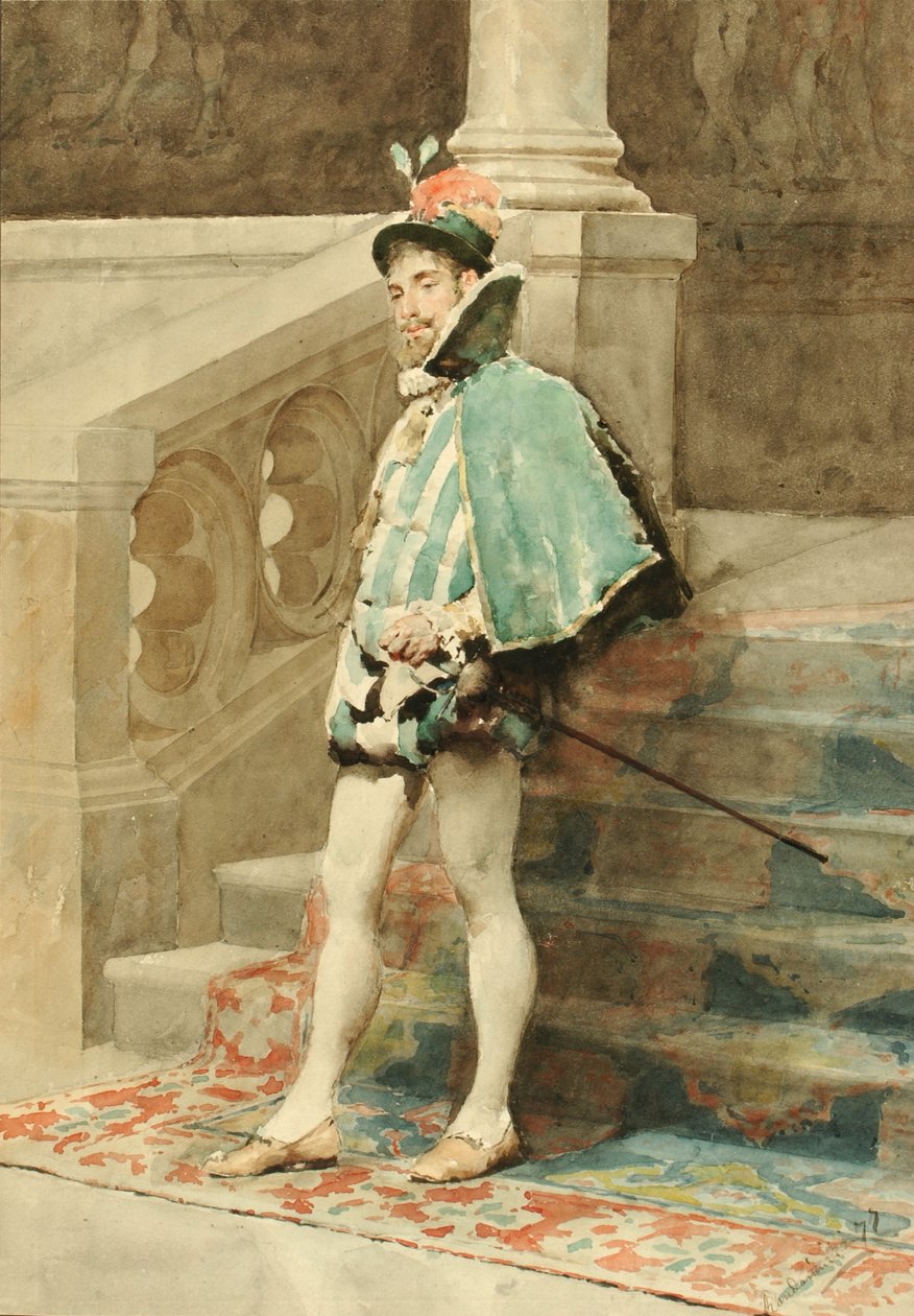 Bir Saraylının Çalışması, 1877. by Carlo Randanini
